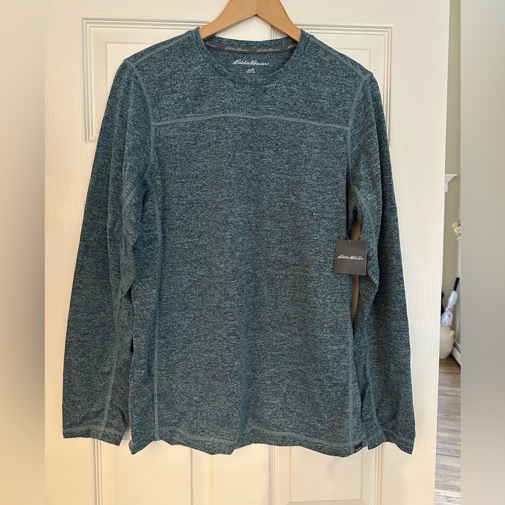 Eddie Bauer Mens shirt in heather blue size M